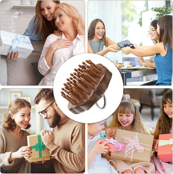 61-Tooth Wooden Scalp Massager, Bamboo Brush for Hair Growth, Sandalwood Comb for Body Relief, Suitable for Meridian Massage and Scraping Therapy