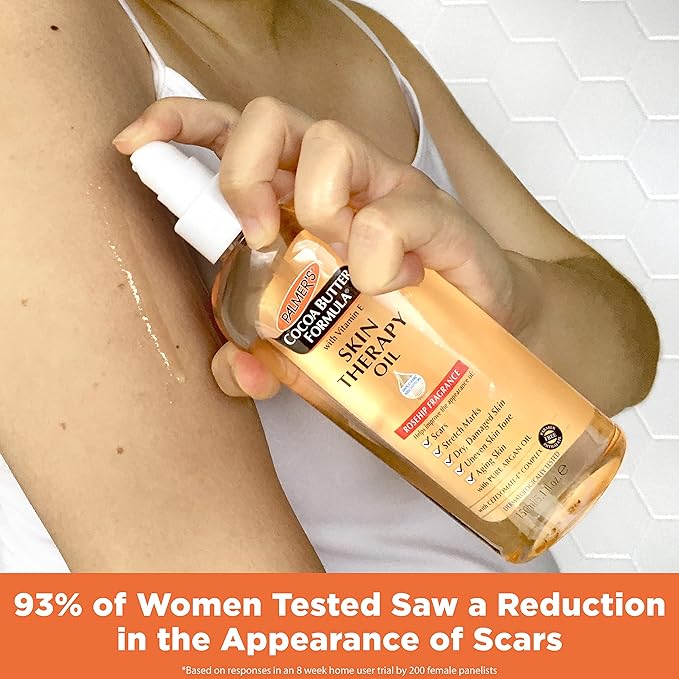 Palmer's Cocoa Butter Formula Skin Therapy Moisturizing Body Oil with Vitamin E, Rosehip Fragrance, 2 Ounces