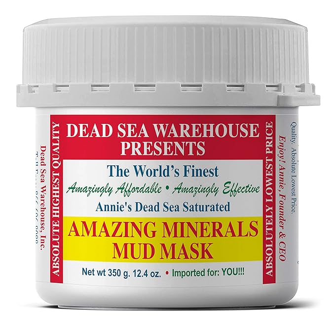 Dead Sea Warehouse – Amazing Minerals Mud Mask – 12.4 OZ – Dead Sea Mud Cleansing Mask – Mineral Rich – Helps Exfoliate & Nourish Skin – 2-Pack