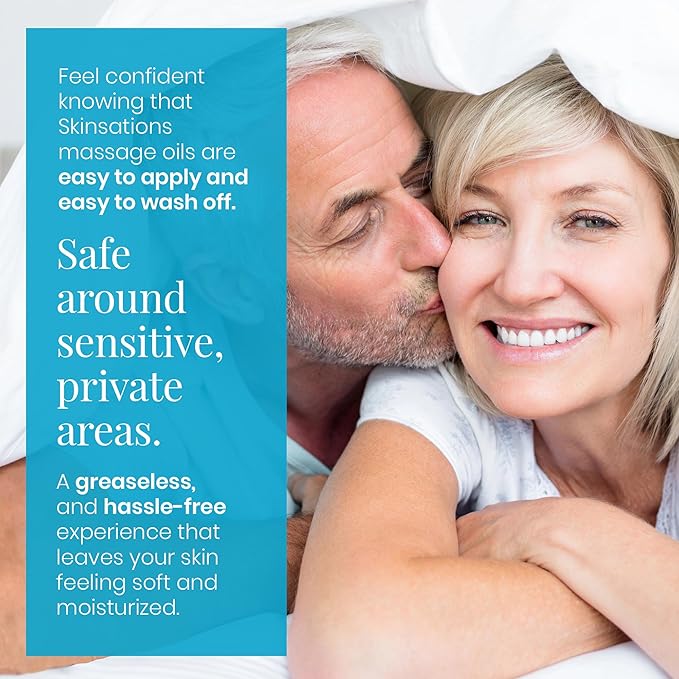 Skinsations - Lavender Massage Oil for Massage Therapy - 8oz | Non-Greasy, Blend of Fractionated Coconut, Sweet Almond, Grape Seed and Jojoba Oils | Scented Body Oil, Sore Muscles, Aromatherapy