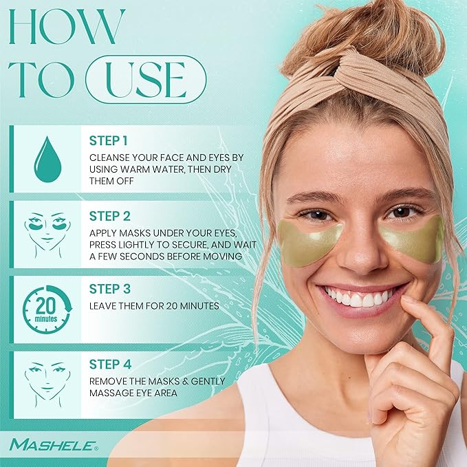 Korean 60pcs Aloe Vera Collagen Under Eye Gel Patches Mask, Treatment for Puffy Eyes, Dark Circles, Anti Wrinkle Pads, Moisturizing for Women and Men (60pcs patches aloe vera)