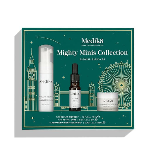 Medik8 Mighty Mini's Collection, 3 pc Travel-Sized Skincare Set