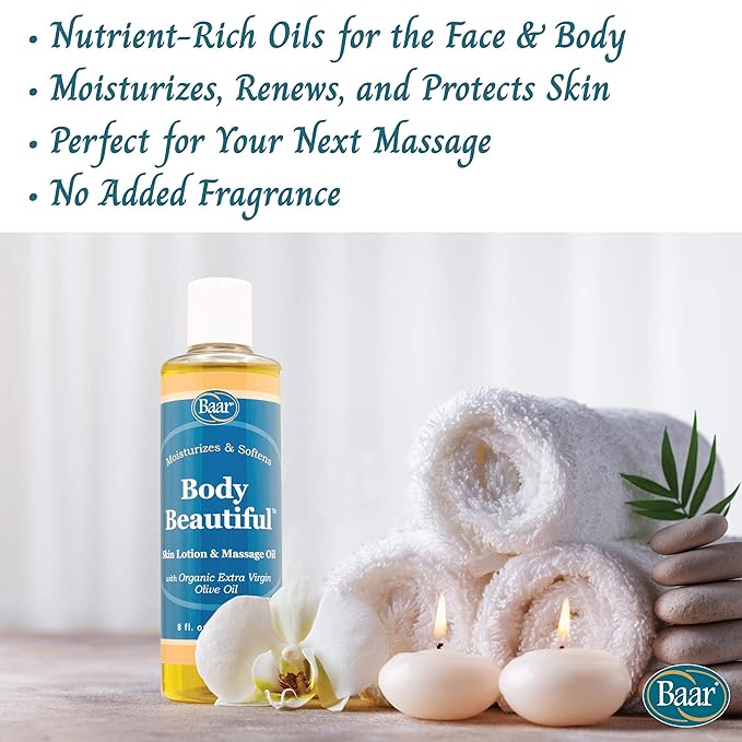 Body Beautiful Massage Oil 8 Oz