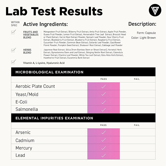 Vital Vitamins Vegan Collagen Booster - Plant-Based Collagen Supplements - Supports Hair, Skin, Nails & Joints - with Hyaluronic Acid - 60 Capsules