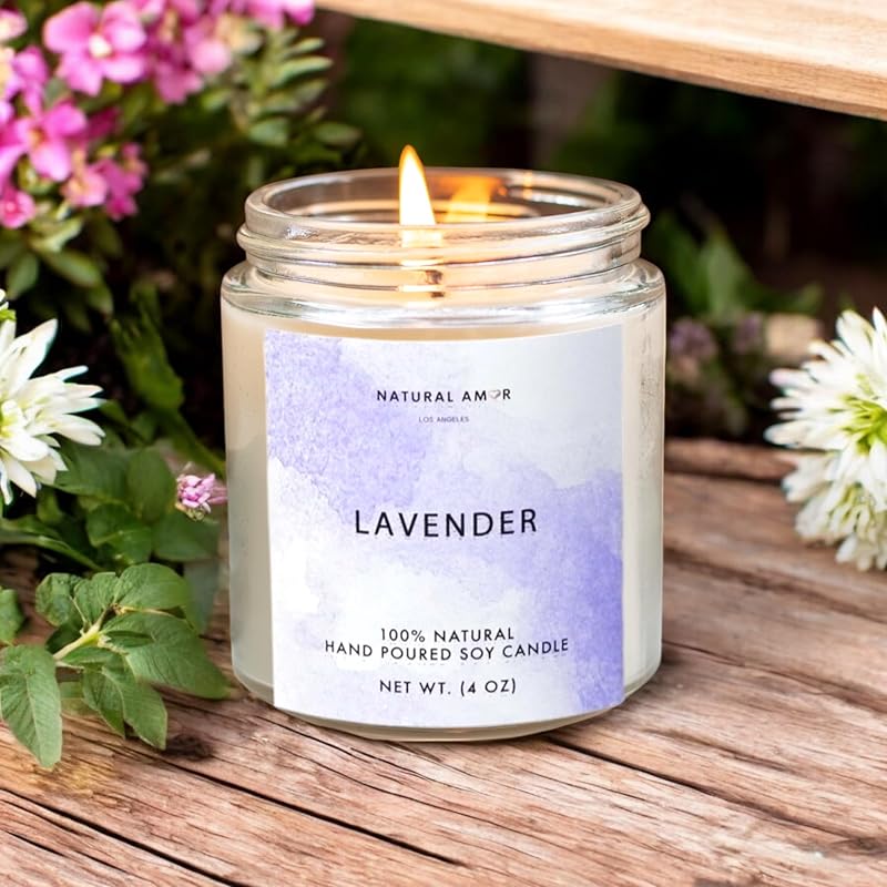 Natural Amor Lavender Blanket Spa Gift for Women 8pcs, Birthday Gift for Women, Self Care Gift, Mother's Day Gift