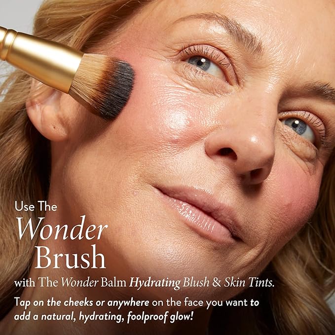 LAURA GELLER NEW YORK The Wonder Balm Starter Kit - The Wonder Balm & Brush - Rosy Refresh - Hydrating Weightless Beauty Balm for Face & Lips