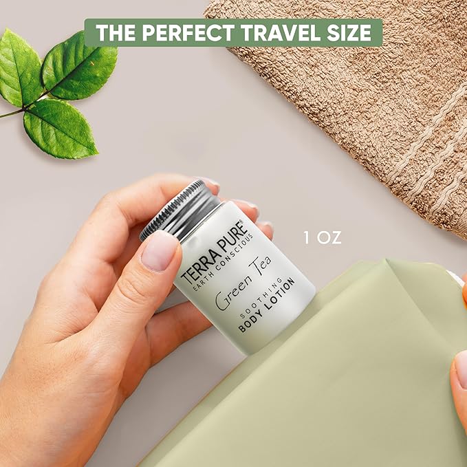 Terra Pure Body Lotion, Travel Size Hotel Amenities, 1 oz (Case of 20)