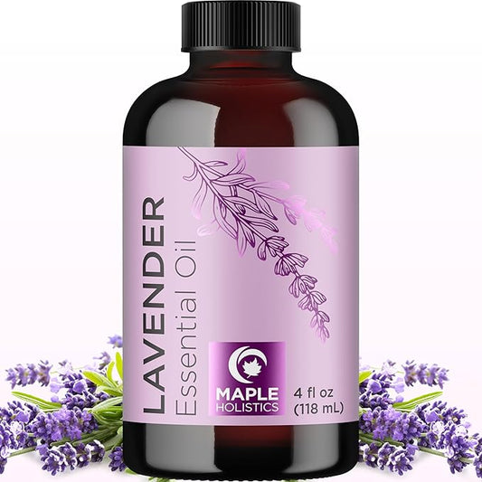 Pure Lavender Essential Oil 4oz - Relaxing Lavender Oil Essential Oil for Diffuser Aromatherapy Sleep and Mood - Pure Lavender Oil for Hair Skin and Nails Plus Calming Aromatherapy Oil for Diffuser