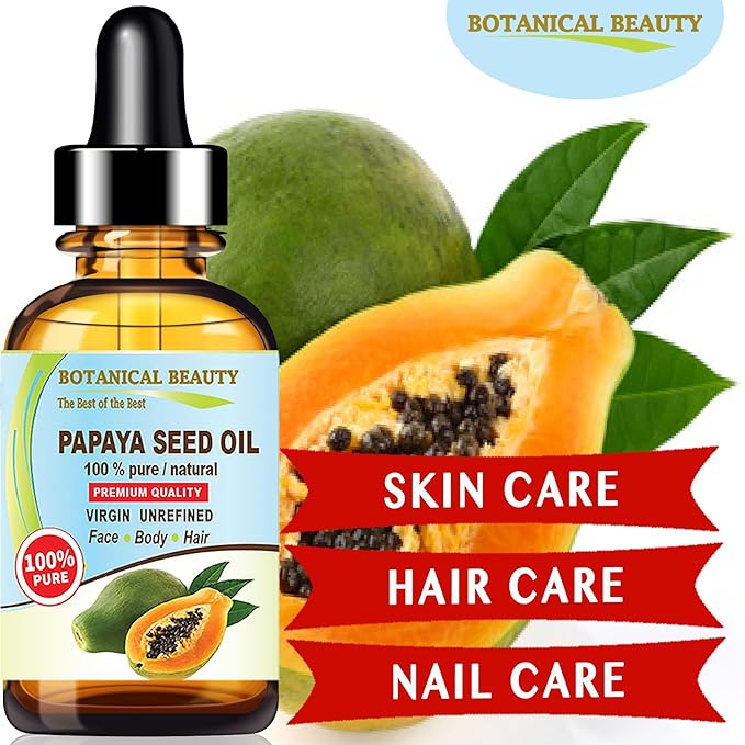 Botanical Beauty PAPAYA SEED OIL WILD GROWTH 100% Pure Natural Virgin Unrefined Undiluted Cold Pressed Carrier Oil for Face, Skin, Hair, Lip, Nails 4 Fl. oz. - 120 ml