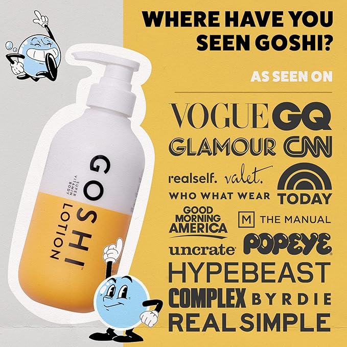 GOSHI Super Vitamin Body Lotion 16 oz - pH-Balanced Moisturizing Body Lotion for Men and Women - For All Skin Types