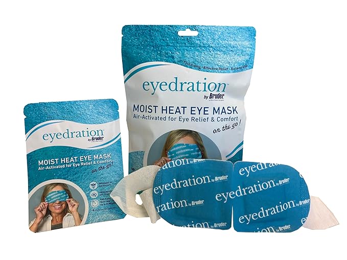 Air-Activated Eye Steam Mask l Dry Eye Relief l Disposable Heated Eye Mask l Gentle, Soothing and Hydrating l No Microwave Needed l Convenient and Lightweight - 10 Single Use Compresses