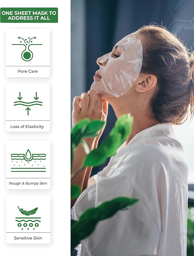 CENTELLIAN 24 Madeca Mask (Pore Tightening, 20pc) + Double Tightening Ampoule Pad (5.58fl oz x 60 pcs) - Korean Skin Care for Pore Minimizing, Sebum Control, Hydration & Exfoliation with Niacinamide