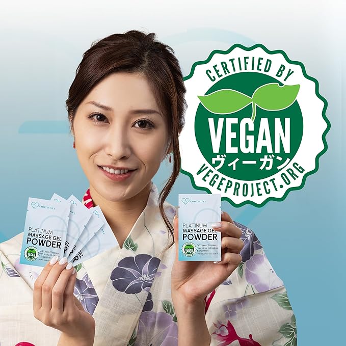 Premium Massage Gel Powder | 5g Travel Sachet Makes 500ml/ 16.9 fl oz | Made in Japan Paraben & Glycerine Free