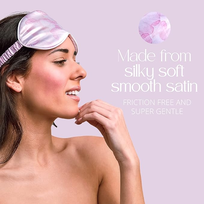 Grace & Company Silky Satin Eye Mask for Women - Premium Satin Silk Sleep Mask - Hydrating, Ultra Soft & Lightweight Vegan Sleeping Mask - Arabella