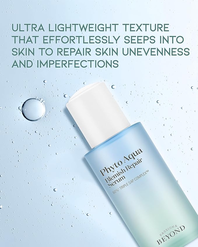 BEYOND Phyto Aqua Repair Face Serum (1.35 fl oz) & Angel Aqua Moisture Skincare Set (11.2fl oz, 3-Piece Set) - Vegan Formula Korean Skin Care