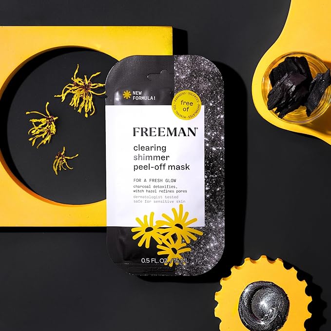 Freeman Facial Mask Variety 12 Count Bundle, Peel-Off & Clay Face Masks, Pore Clearing, Toning, Evening, & Calming Skincare, For All Skin Types, Travel Size Masks, 0.5 fl. oz./15 ml Sachets