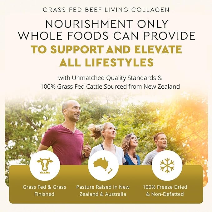 Ancestral Supplements Grass Fed Beef Living Collagen Nutritional Powder Supplement, 3000mg, Promotes Healthier, Younger Looking Skin, Hair, Nails and Joints, Type II, 180 Capsules