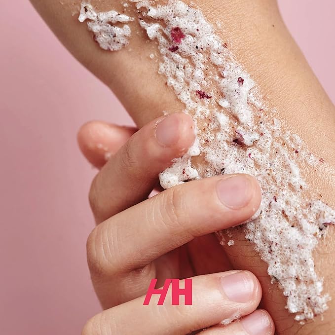 Rose Petal Scrub Foot & Body Exfoliator and Volumizing Hair Powder Dry Shampoo Bundle - 100% Natural Vegan Skin Care by Handmade Heroes