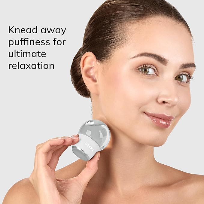 SmartAppGuided™ Cool & Warm Face & Body Massager | 7 in 1 | Multifunctional Massager | Face & Body | Battery-free Cooling & Warming | Firms, Relaxes & De-Puffs Skin | Globular Design