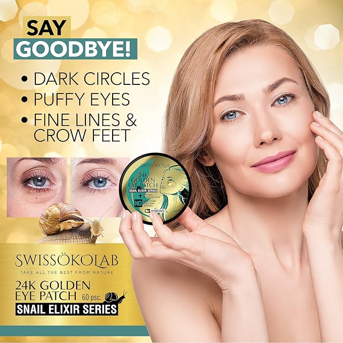 SWISSÖKOLAB Double Chin Reducer V Line Lifting Mask + Under Eye Patches For Puffy Eyes 24k Gold Eye Mask For Dark Circles