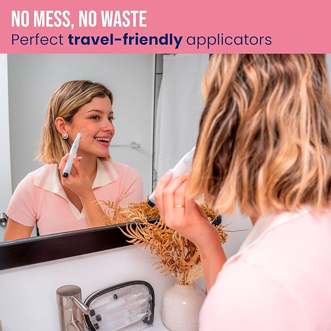 5 Refillable Beauty Applicator Pens_Multi-Use Empty Refillable Cuticle/Hair/Nail Oil Pen, Lip Gloss Tube Washable, Reusable Liquid Applicators for DIY Beauty_2 Syringes & Push Sticks