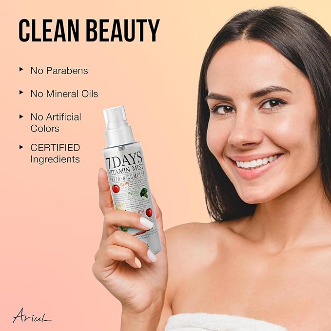Ariul 7 Days Vitamin Mist - 3 in 1 Hydrating Face Mist, Makeup Setting Spray & Facial Toner – Perfect Makeup Finish Spray for Dewy Look - Natural Face Spray - Suitable for All Skin Types (5.07 Fl.Oz)