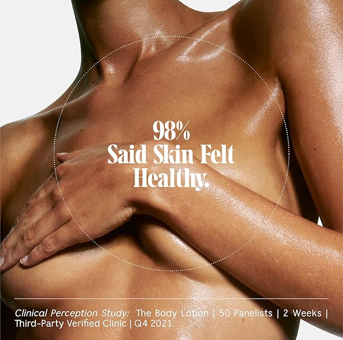 Nécessaire The Body Lotion with Pump. Olibanum. Multi-Peptide Firming to Moisturize + Strengthen. 2.5% Niacinamide, Vitamin C/E + Omega 6/9. Notes of Vanilla, Fig Leaf, & Cassis Buds. 450ml/15.2 fl oz