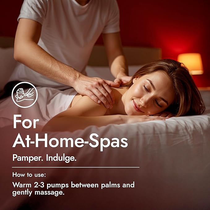 H'ana Sensual Massage Oil for Date Night - Gently Warming, Soothing & Hydrating, Crafted with 100% Pure Vanilla Body Oil for Intimate Moments and Bedtime Therapy (6.76 Fl Oz)