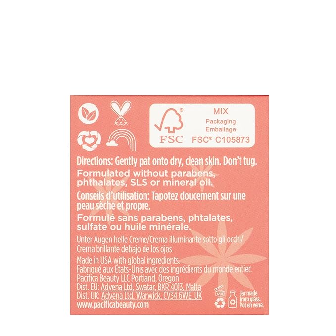 Pacifica Glow Baby Face Lotion & Eye Cream Set of 2 – Brightening Vitamin C Moisturizer + Depuffing Eye Cream with Caffeine & Hyaluronic Acid, Daily Hydration for Glowing Skin, 100% Vegan Clean Beauty