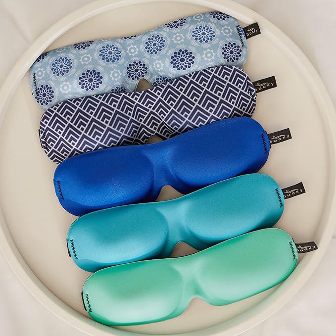 Bucky 40 Blinks No Pressure Eye Mask for Travel & Sleep, Starling Blue, One Size