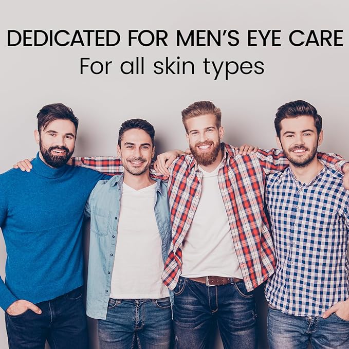 Men’s under Eye cream: all-in-1 Eye Bags, Dark Circles, and Puffiness reduce- Men’s eye care for hydrate, firm & repair