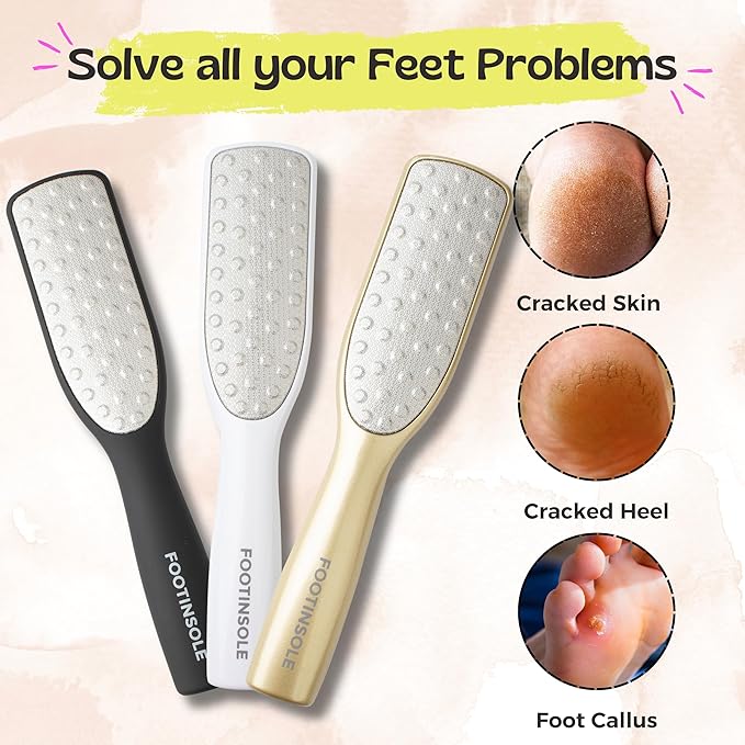 Professional Dual-Sided Foot File : The Essential Callus Remover for Effortlessly Smooth and Soft Feet (Black)