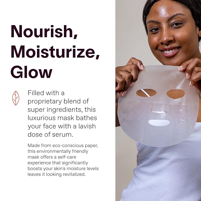 Solawave Hydrating Sheet Mask, Anti Aging Face Mask with Niacinamide, Hydrating Face Mask with Hyaluronic Acid, Moisturizing Face Masks (10 Pack)