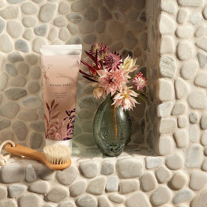 Thymes Sienna Sage Body Scrub - Moisturizing and Exfoliating Body Scrub for Skin Care Routine (7 Fl Oz)