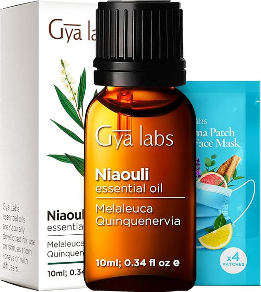 Gya Labs Niaouli Essential Oil for Diffuser - 0.34 Fl Oz - 100% Pure Natural Niaouli Oil for Skin, Aromatherapy Candle Making - Fresh Earthy & Camphorous Scent