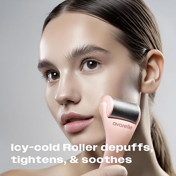 AVARELLE Ice Roller for Face | Women Eye Roller & Face Massager for Puffy Eyes | Face Ice Roller & Cold Skin Care Tools for Puffy Eyes & Dark Circles | Lymphatic Drainage Massager Face by Spot Tech