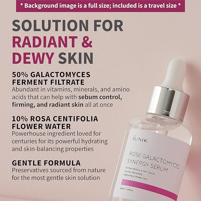 iUNIK Tea Tree Relief Serum & Daily Serum Trial Kit Rose Galactomyces Synergy Serum, Tea Tree Relief Serum, Propolis Vitamin Synergy Serum Mini Travel Kit Serum Ampoule Vegan Korean Skincare