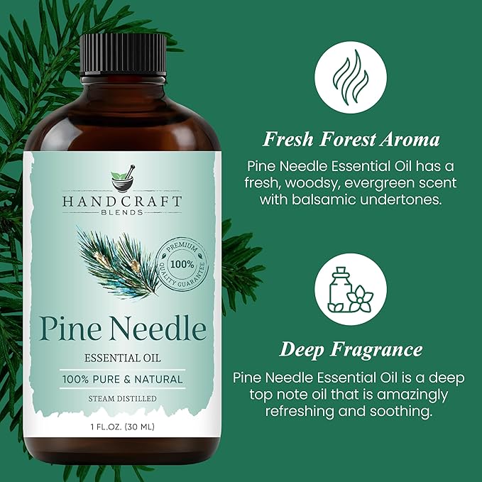 Handcraft Blends Pine Essential Oil - 1 Fl Oz - 100% Pure and Natural - Premium Grade Essential Oil for Diffuser and Aromatherapy
