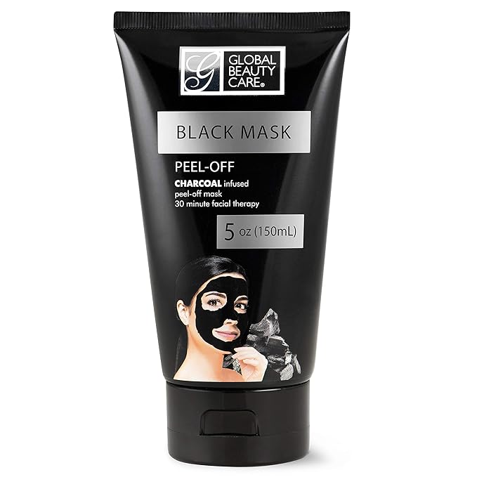 Global Beauty Care Black Peel-Off Mask – Charcoal Face Mask for Deep Cleansing, Blackhead Removal, Pore Minimizing & Skin Care for Face and Nose