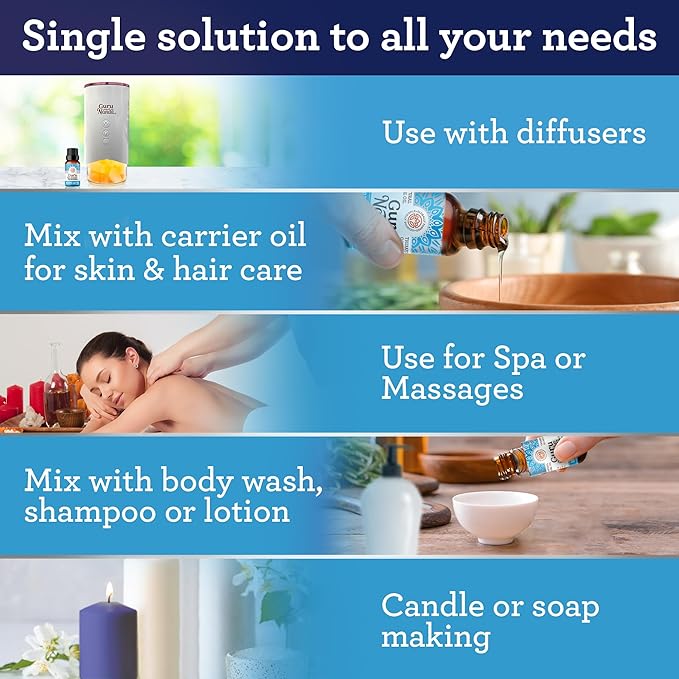 GuruNanda Breathe Easy Essential Oil - Nasal Congestion Relief with Pure Eucalyptus, Aromatherapy Blend for Healthy Breathing (15 ml)