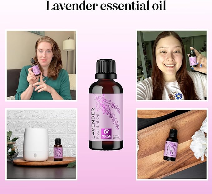 Pure Lavender Oil Essential - Premium for Hair Skin and Nails Aromatherapy Diffusers Humidifiers and Linens Plus Natural Bath Home Spa Self Care