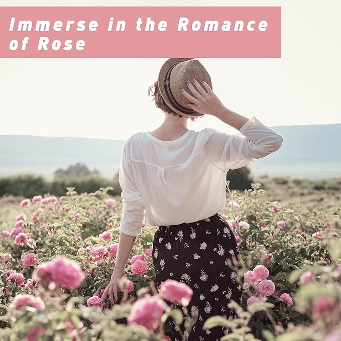 Rose Essential Oil 100ml (3.3 Fl Oz), ESSLUX Aromatherapy Essential Oils for Diffuser, Massage, Soap, Candle Making, Home Fragrance