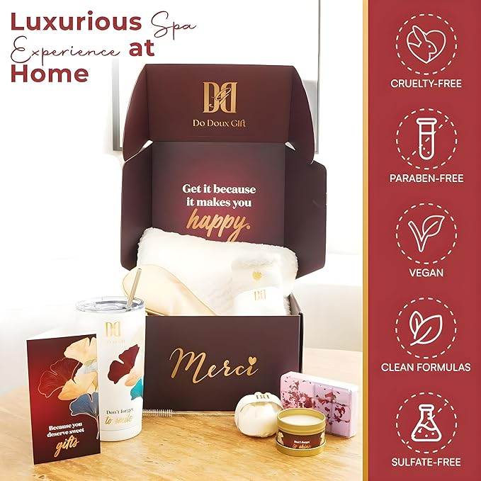 Mothers day gifts for mom - Happy Birthday Gifts for Women Mom Her Friend Sister Wife Grandma - Self Care Gifts Get Well Gifts Unique Relaxing Spa Gift Basket Set for Wife Grandma Daughter