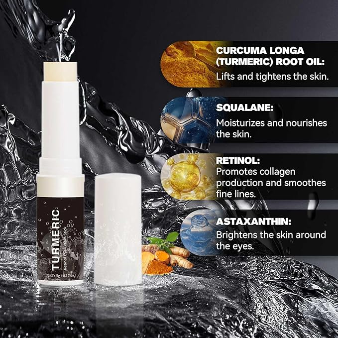 Retinol Eye Cream Stick for Under Eye Bags,Eye Balm Moisturizes Hydrating for Dark Circle,Wrinkles, Undereye care for Women Girl