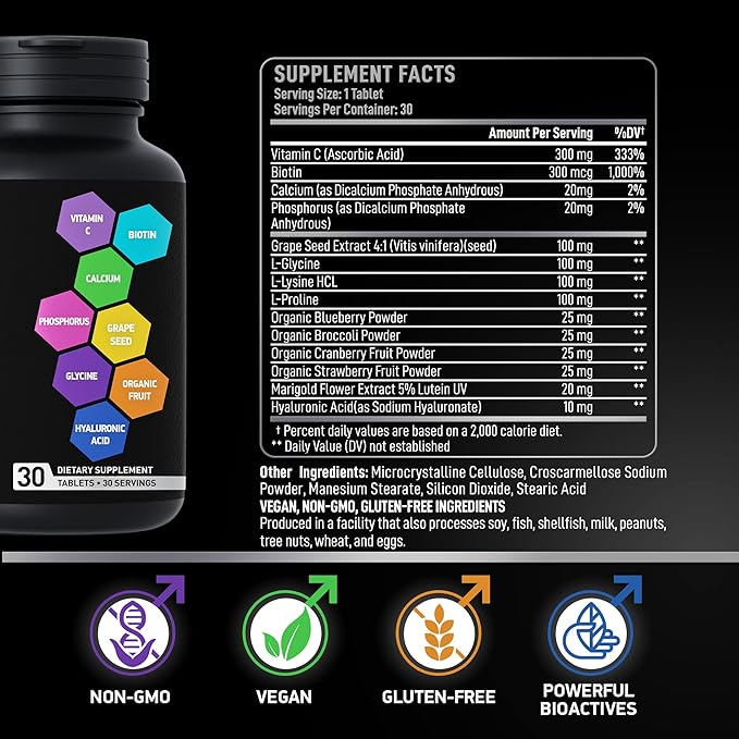 Age Defense Beauty Collagen Matrix and Vegan Collagen Enhanced Collagen Bundle for Skin, Hair, Nails