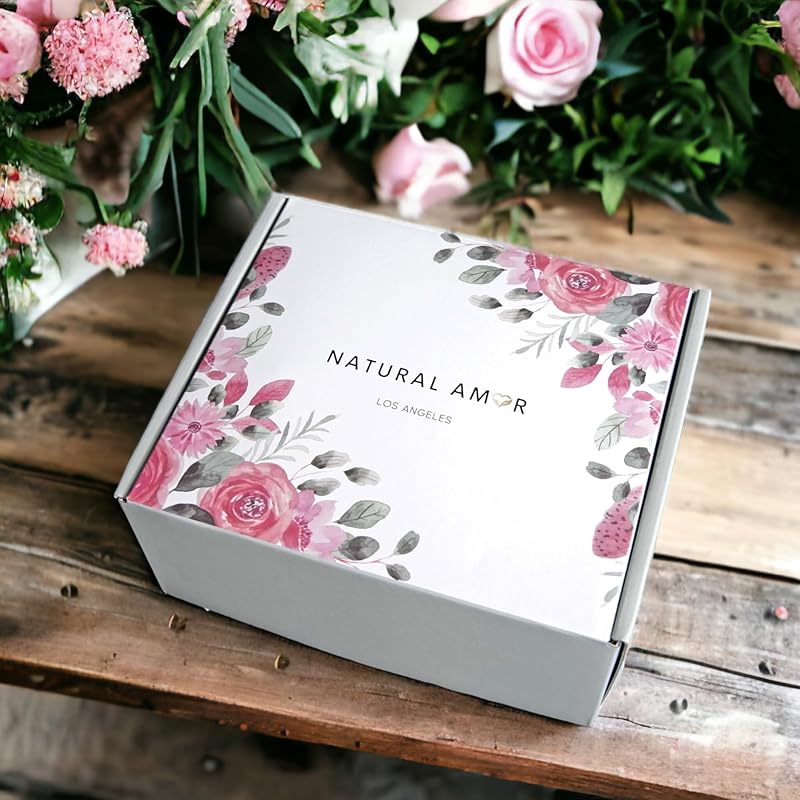 Natural Amor Relaxing Spa Gift Set for Women,Luxurious Bath Gift for her,7pc Bath & Body Gift Including Soap, Body Butter, Soy Candle, Bath Bomb