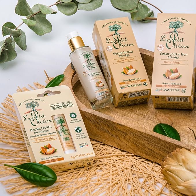 Nourishing Lip Balm Stick - Enriched with Argan Oil - Softens and Smooths Dry Lips - Made with Natural Vegetable Oils - 0.14 oz