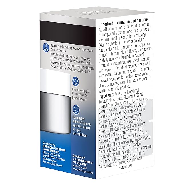 Neutrogena Rapid Wrinkle Repair Retinol Pro+ Anti-Wrinkle Eye Cream, Targeted Eye Cream for Wrinkles & Dark Circles, Formulated without Fragrance, Dyes, Phthalates, and Parabens, 0.5 oz