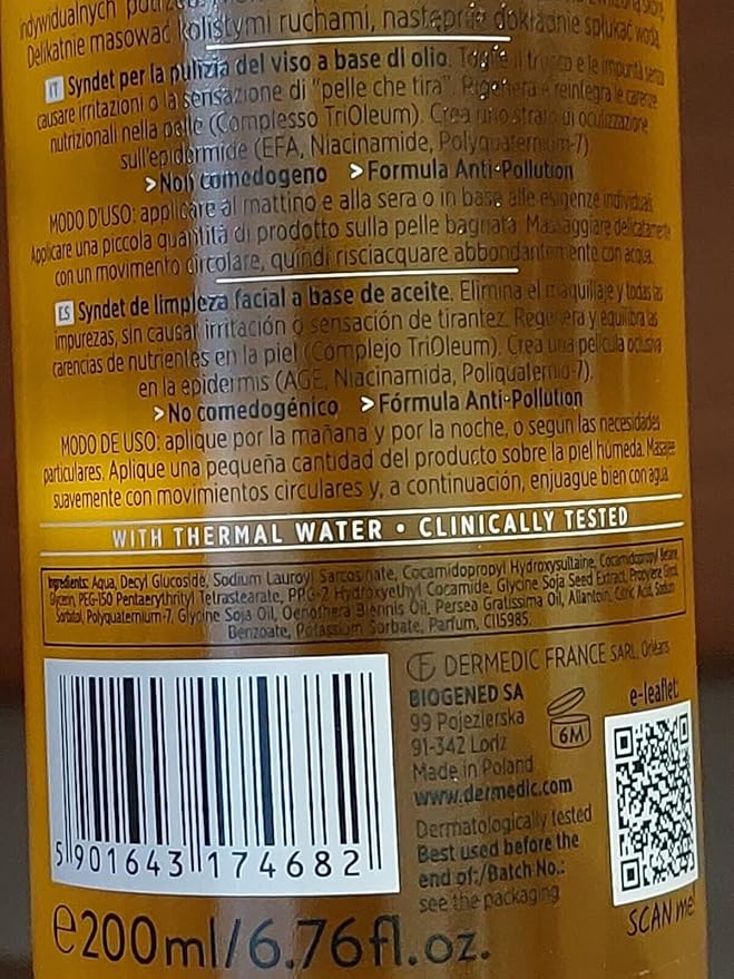 Dermedic Oilage Face cleansing oil syndet 200ml