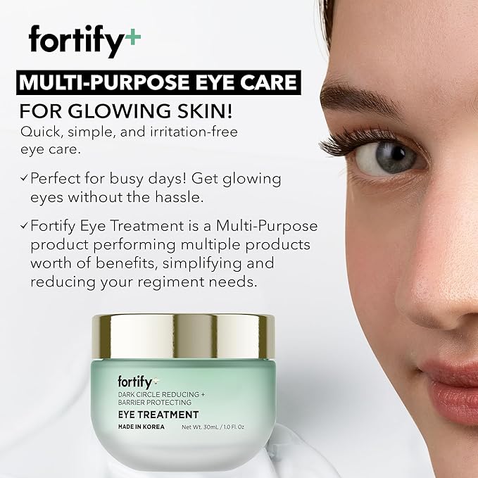 Fortify 9-in-1 Eye Treatment for Dark Circle & Barrier Protection - Dermatologist Tested - Anti-Aging Korean Skincare - 30ml / 1.0 Fl.Oz